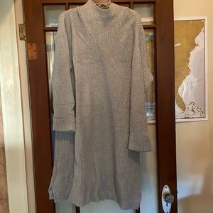Gray sweater dress